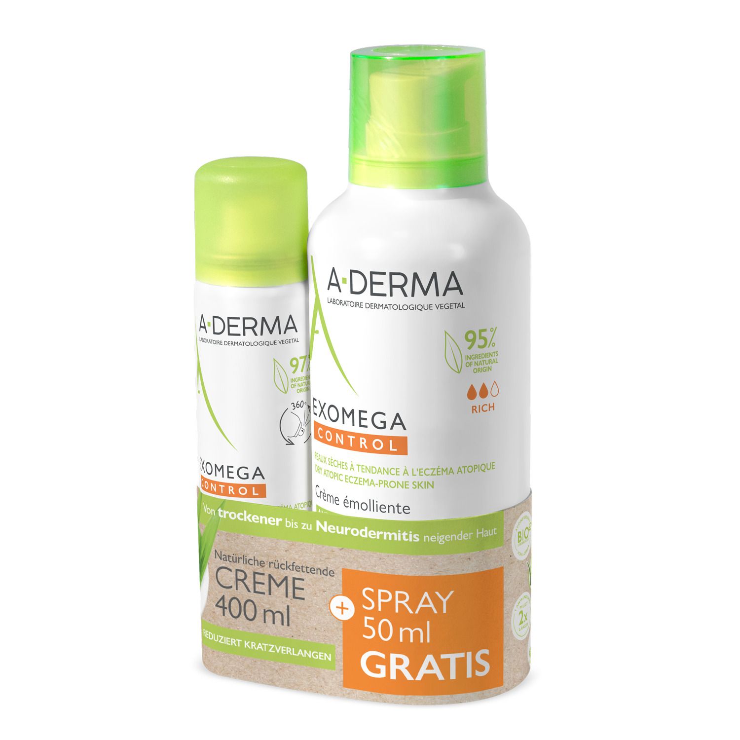 A-DERMA EXOMEGA CONTROL PROMO CRÈME + SPRAY
