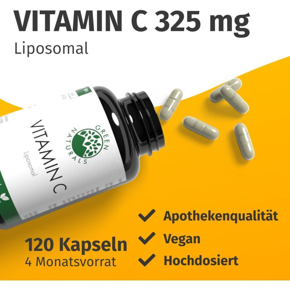 GREEN NATURALS Liposomales Vitamin C 325 mg zur Unterstützung des Immunsystems