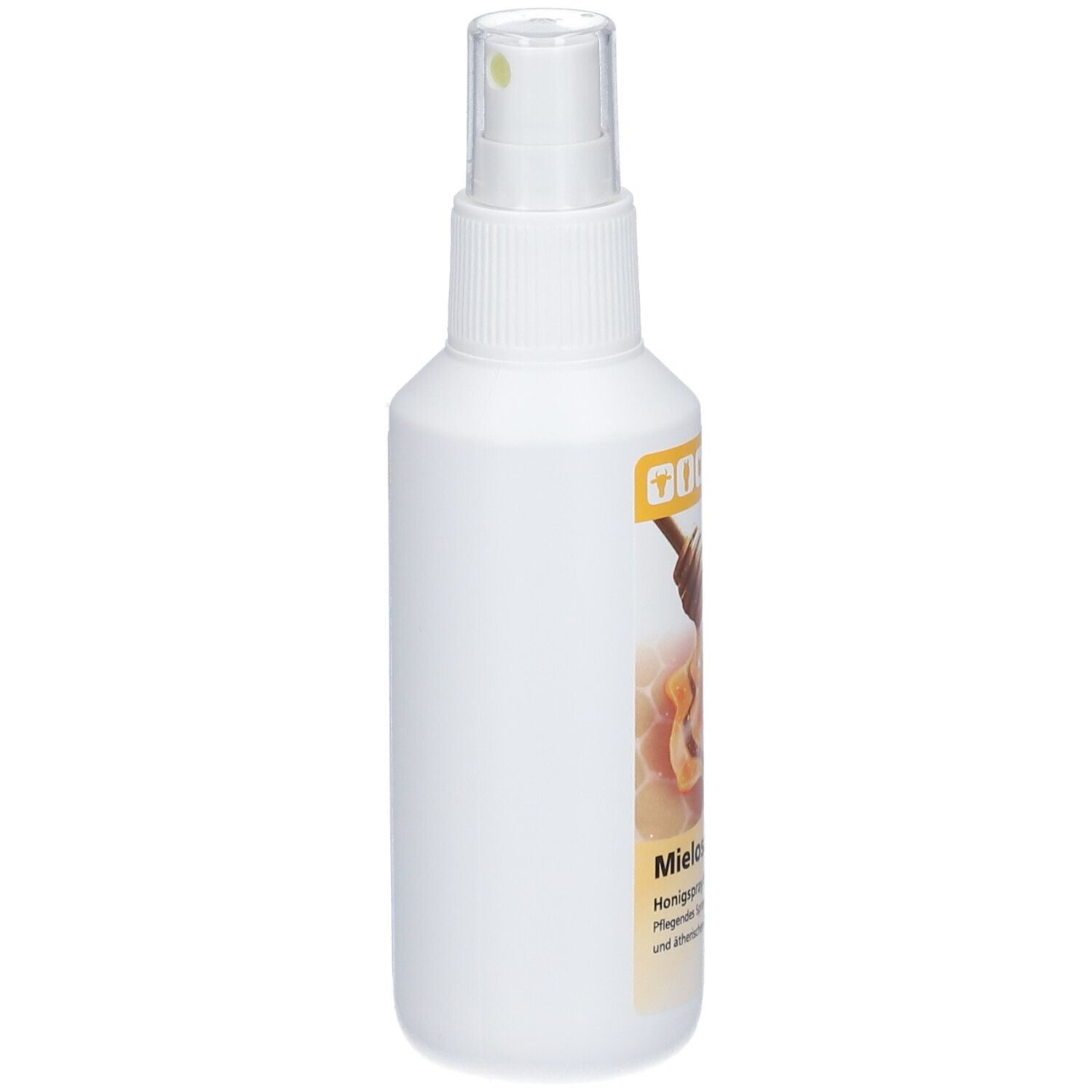 Mielosan Spray für Tiere, Schachtel mit Honig-Motiv.