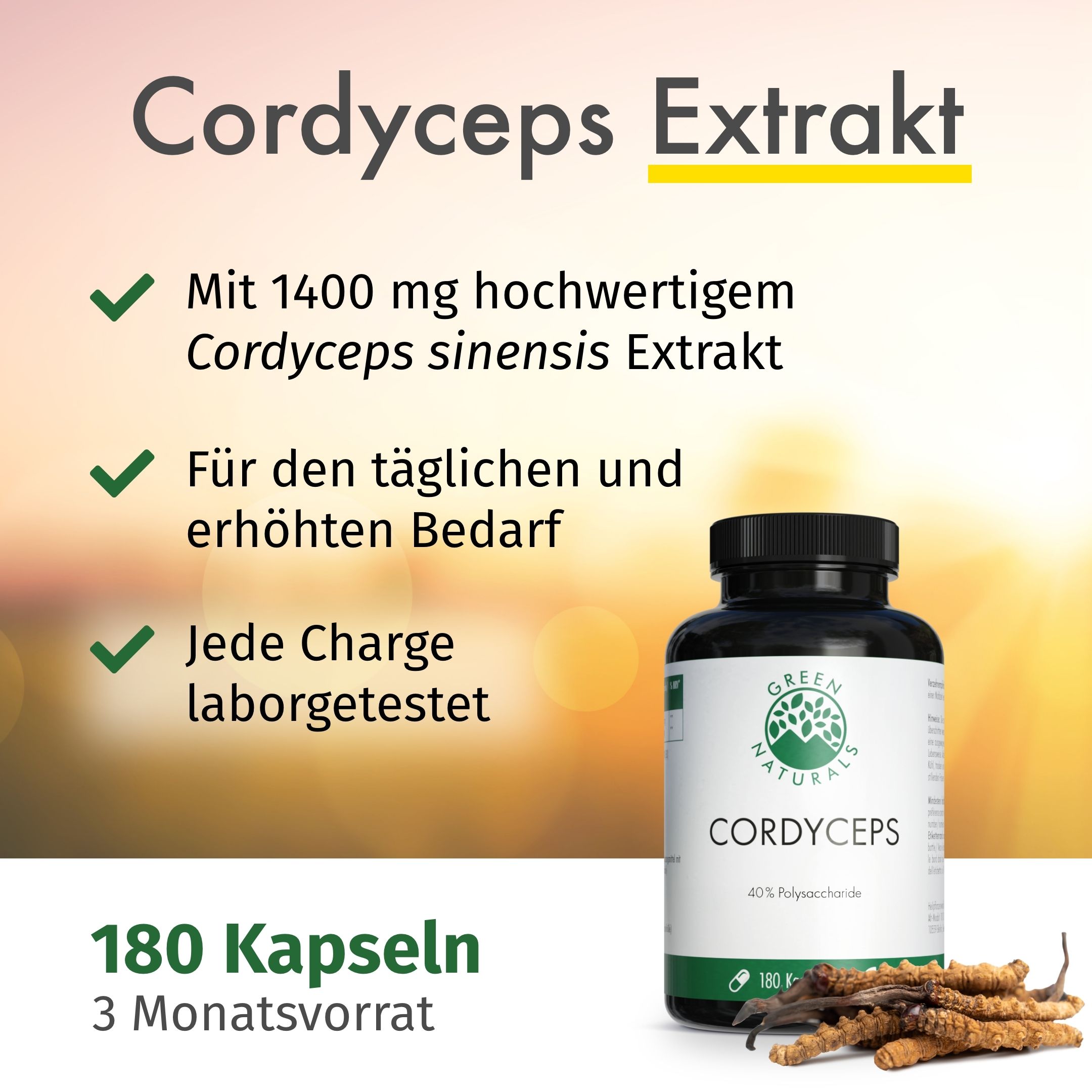 GREEN NATURALS Cordyceps sinensis