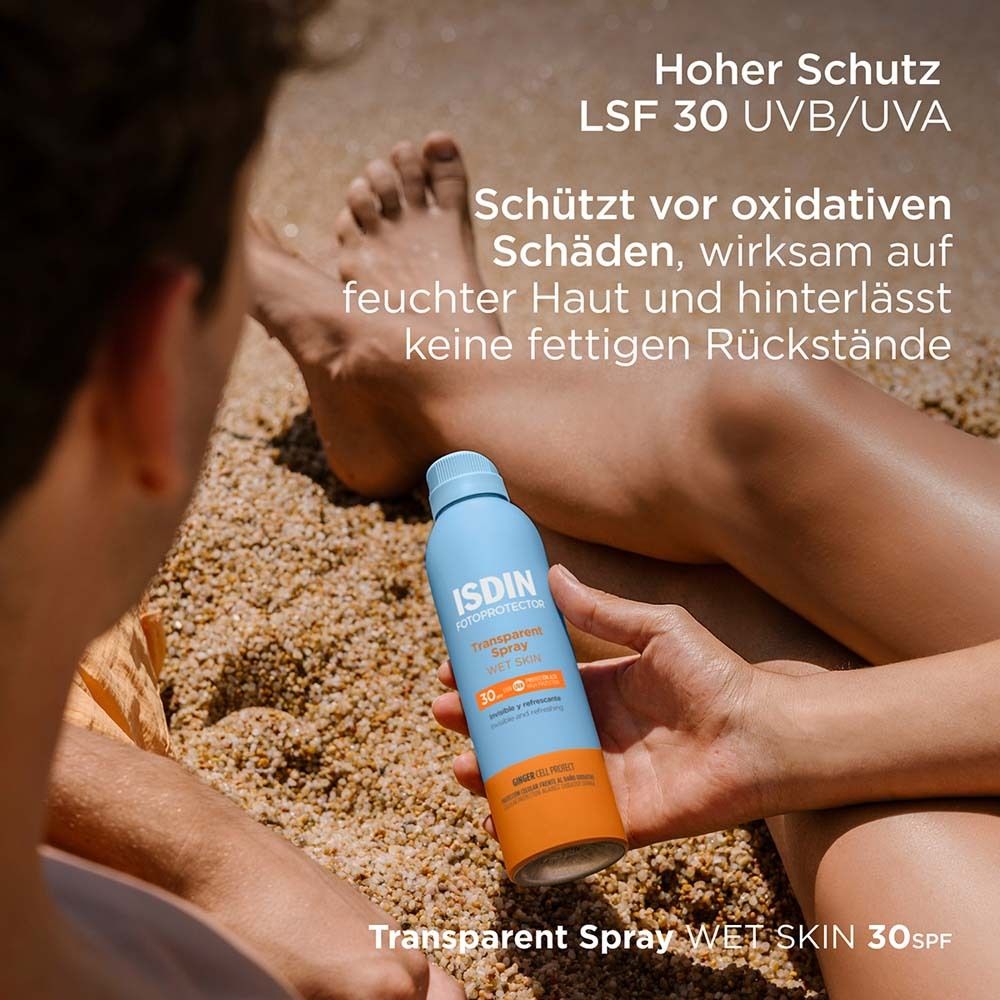 ISDIN Photoprotecteur Transaprent Spray Peau Humide SPF 30