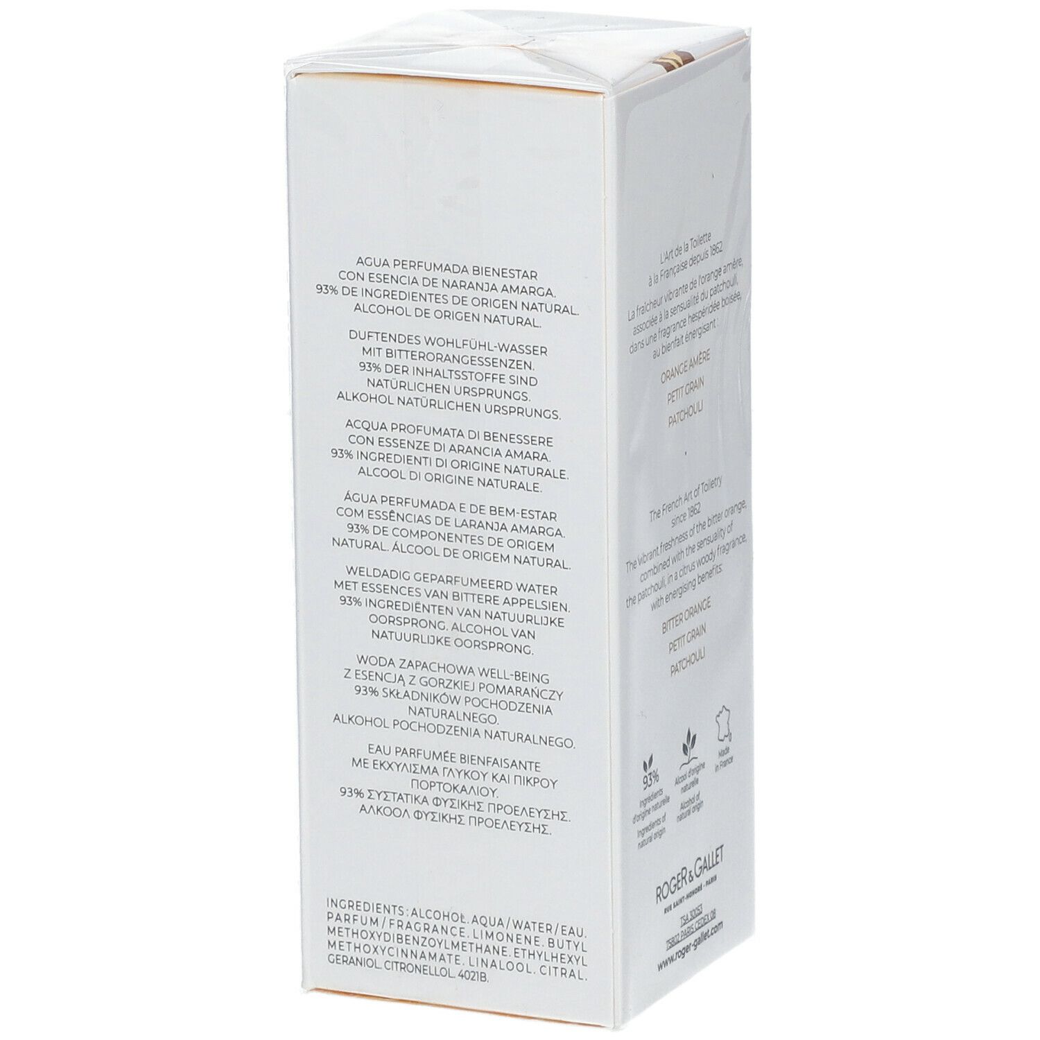 ROGER & GALLET Eau Parfumée Bienfaisante Bois d'Orange