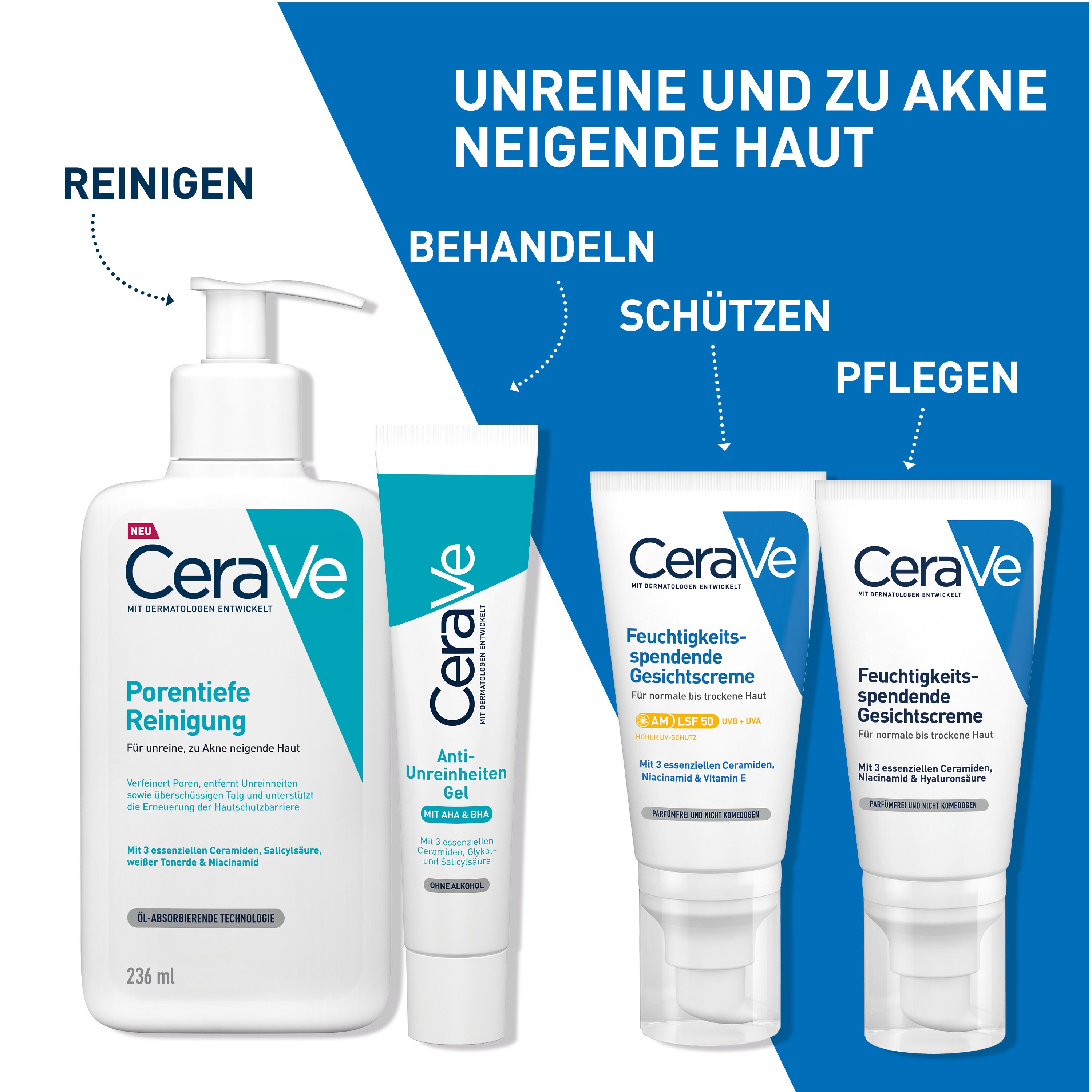 CeraVe Gel Moussant Anti-imperfections pour peaux à tendance acnéique