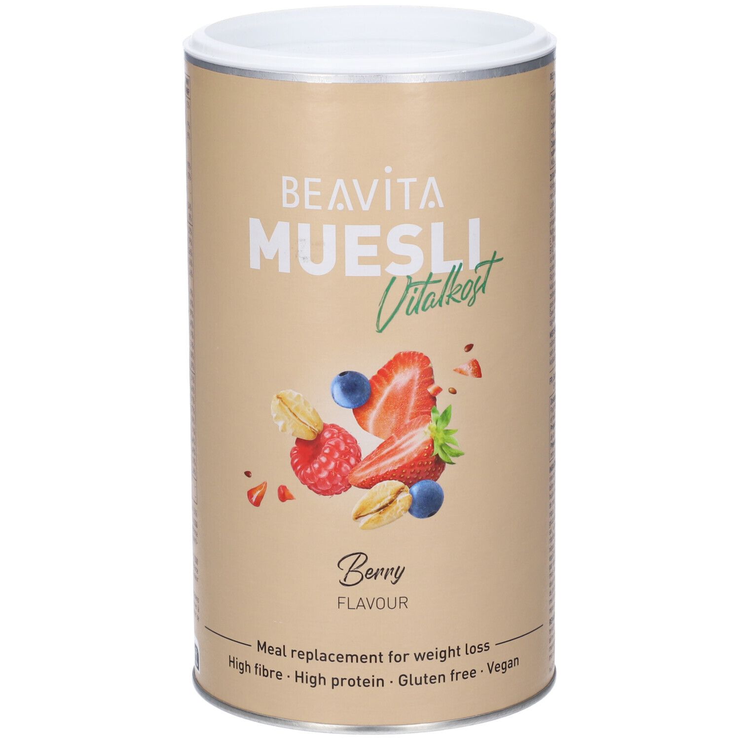BEAVITA Vitalkost Diät-Müsli, saveur Baie. Substitut de repas pour la perte de poids. Riche en fibres, Riche en protéines, Sans gluten, Vegan.
