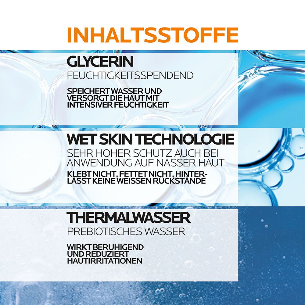 LA ROCHE POSAY Anthelios Wet Skin Gel SPF 50 résistant à l'eau