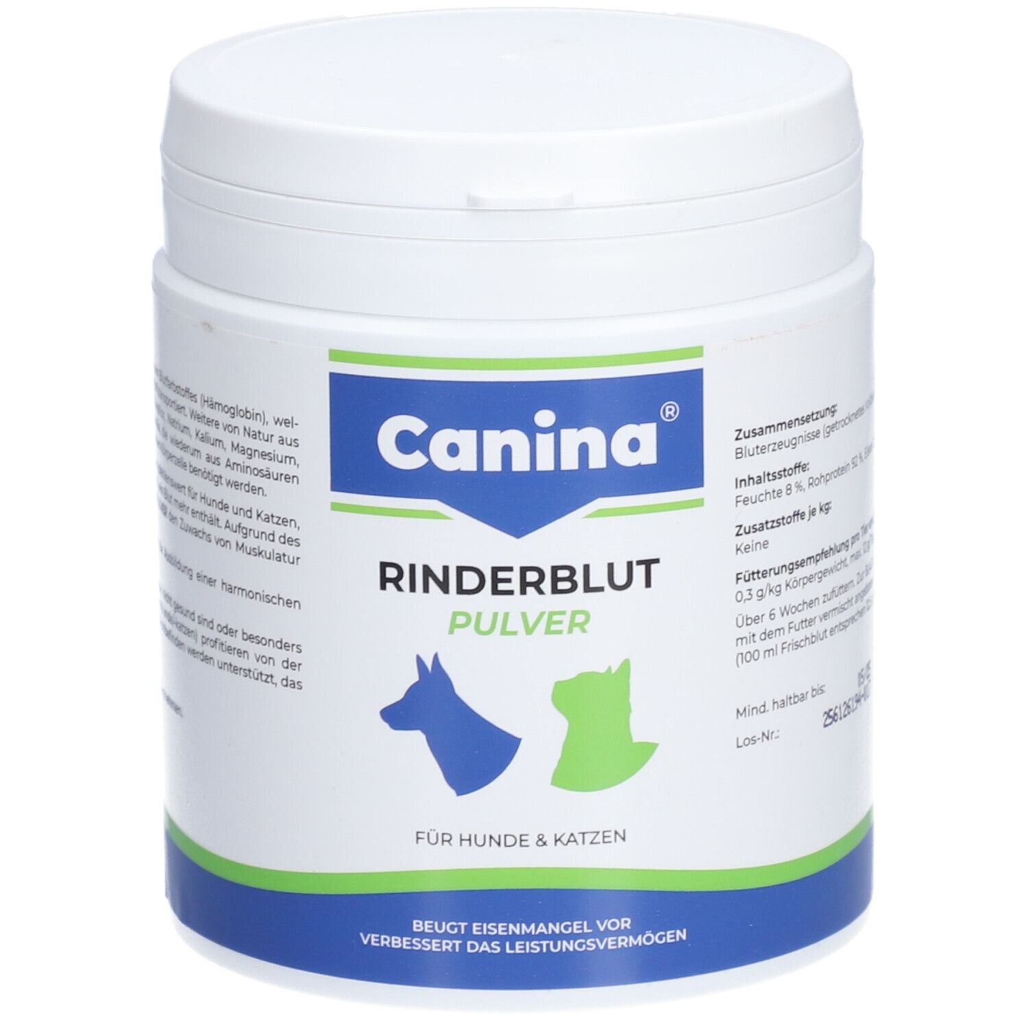 Canina® Poudre de sang de bœuf pour chiens et chats