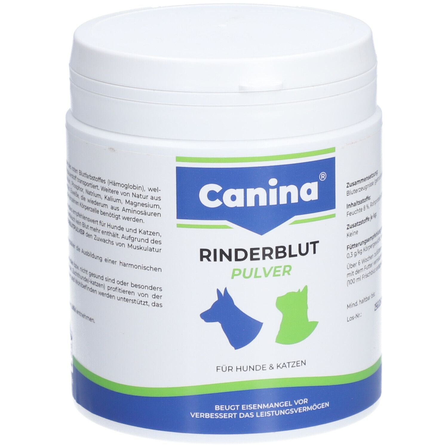 Canina® Poudre de sang de bœuf pour chiens et chats