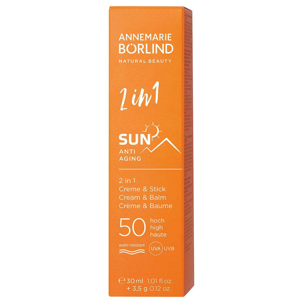 ANNEMARIE BÖRLIND Sun Anti Aging 2 en 1 Crème et baume solaire SPF50