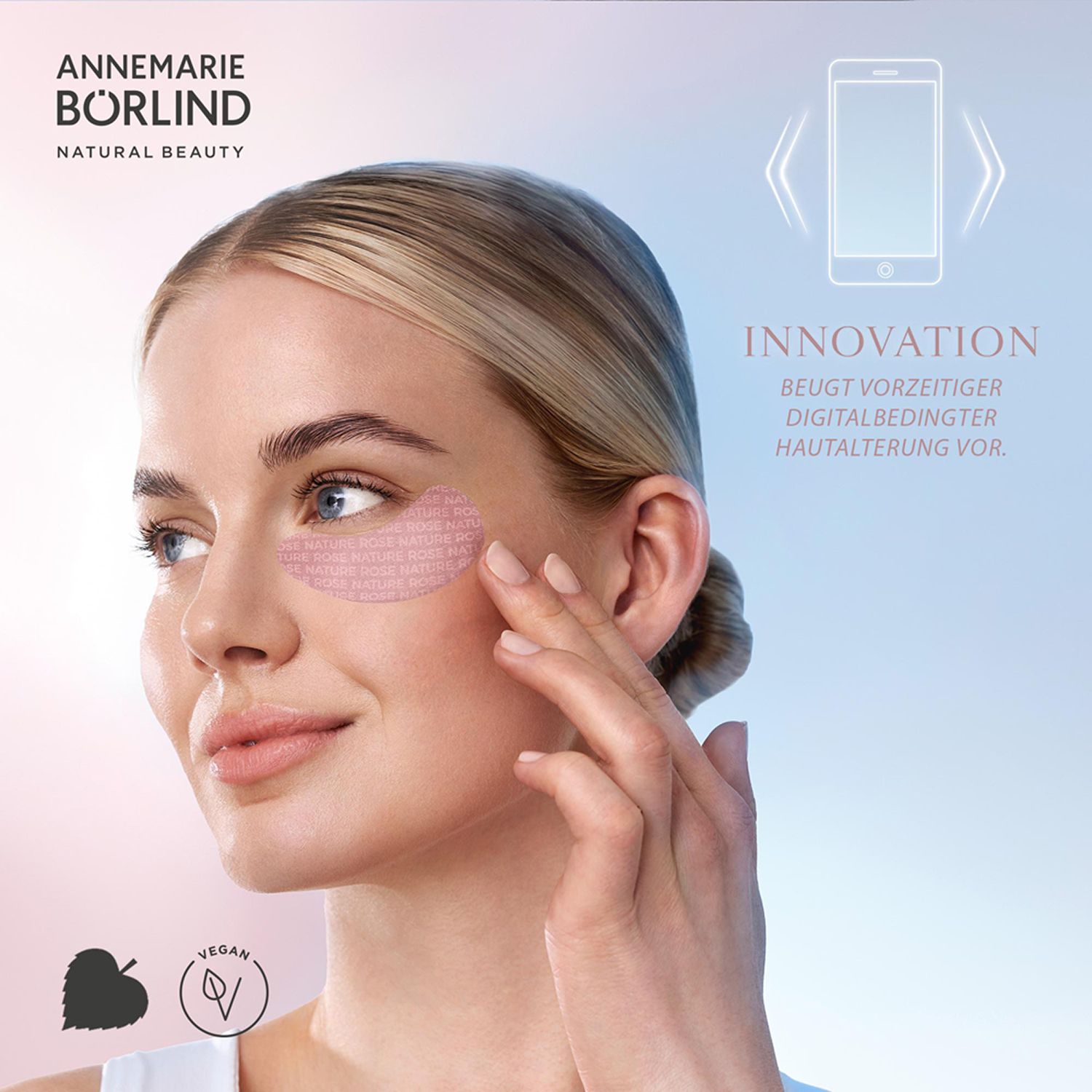 ANNEMARIE BÖRLIND Coussinets rafraîchissants pour les yeux Rose Nature