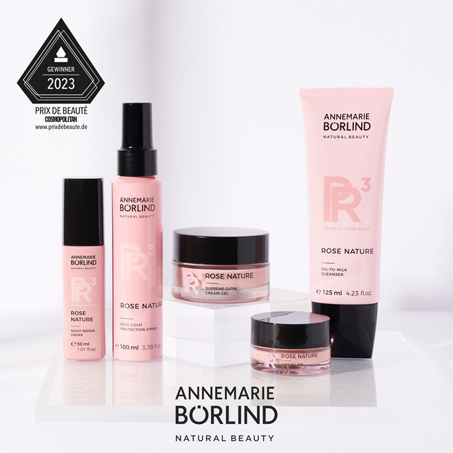 ANNEMARIE BÖRLIND Coussinets rafraîchissants pour les yeux Rose Nature