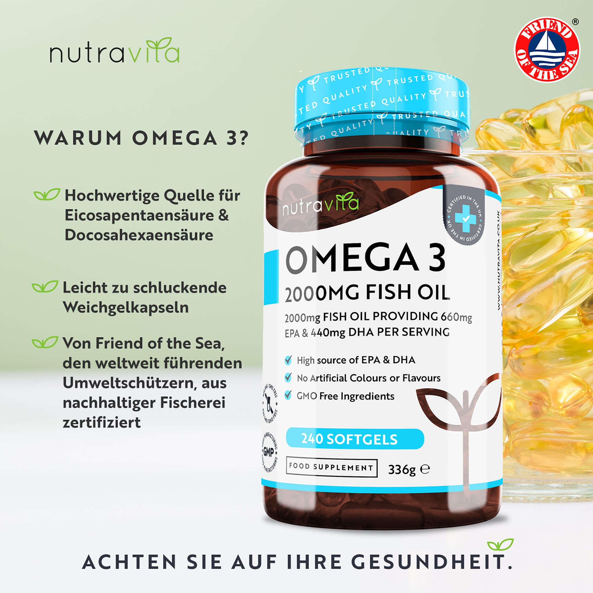 NUTRAVITA Omega 3 2000 mg huile de poisson