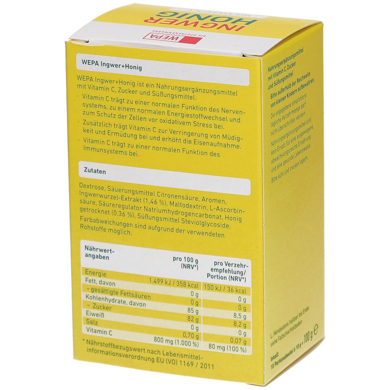 WEPA Gingembre+Miel+Vitamine C en poudre