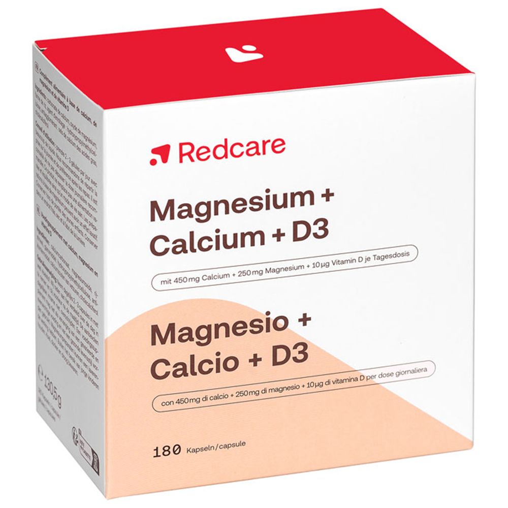 Redcare Magnésium + Calcium + D3