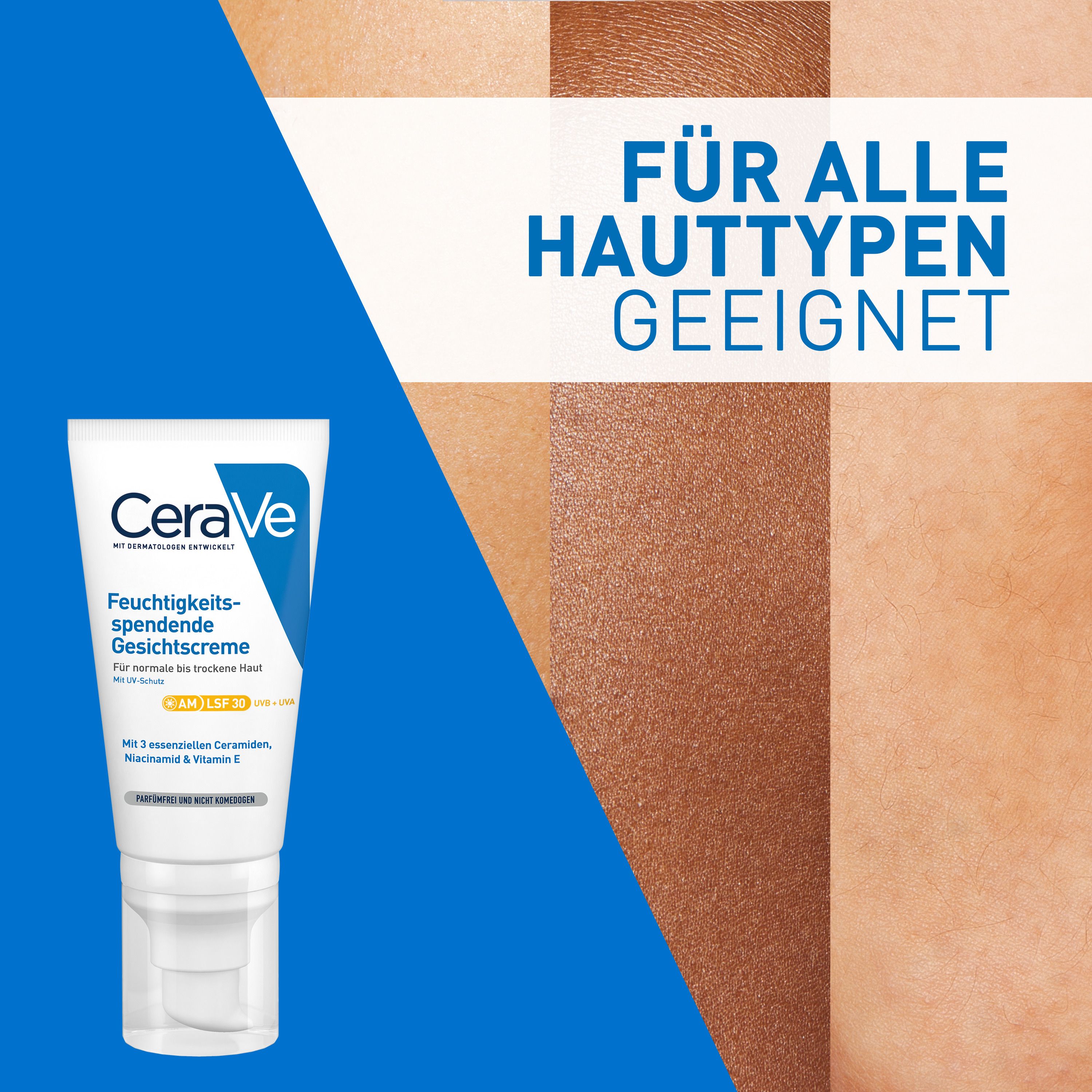 CeraVe Crème hydratante pour le visage avec FPS 30 - pour peaux normales à sèches