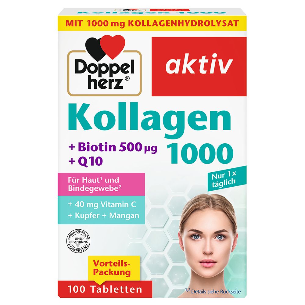 Doppelherz® aktiv Kollagen 1000 + Biotin + Q10