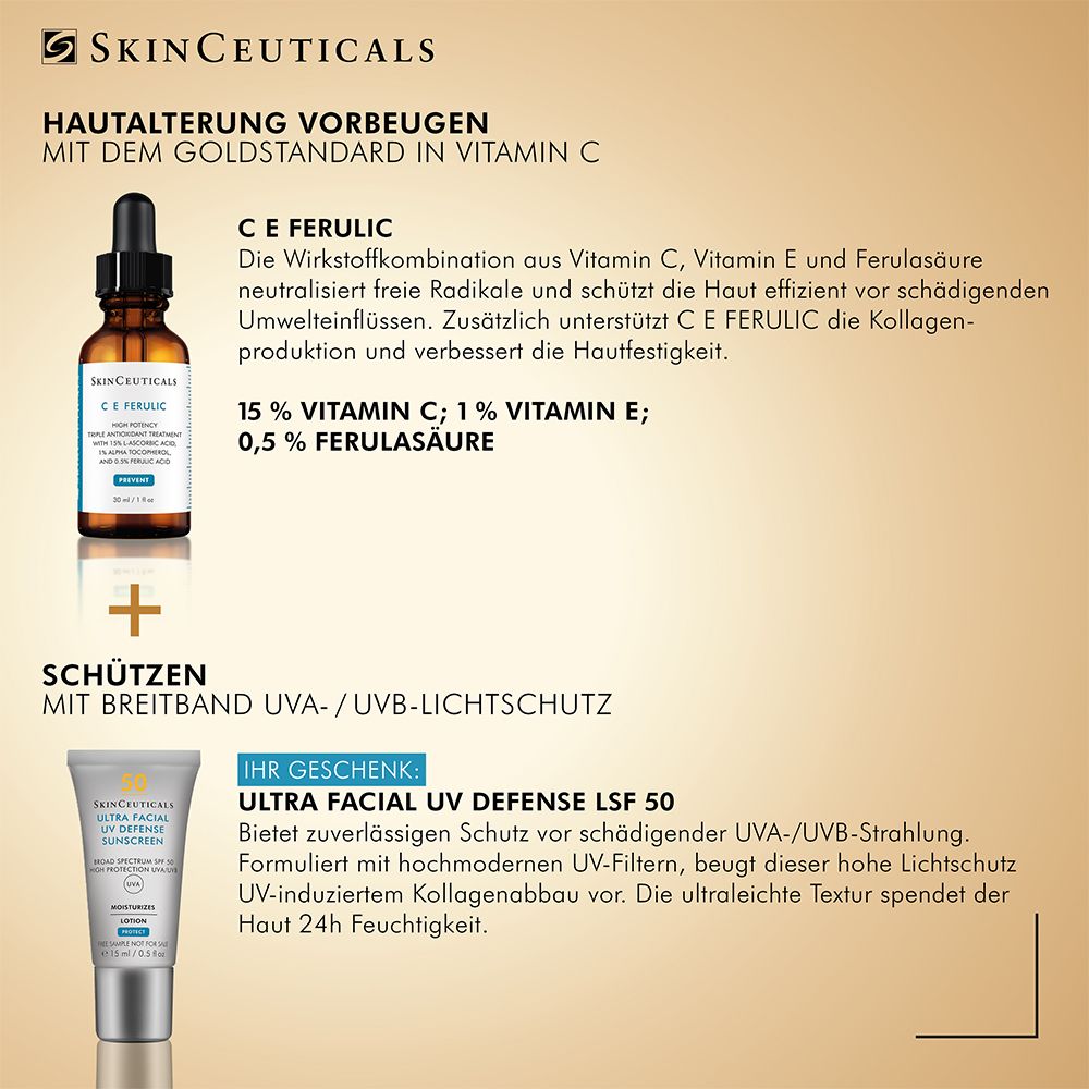 SkinCeuticals C E FERULIC Serum + Ultra Facial UV Defense LSF 50 Set