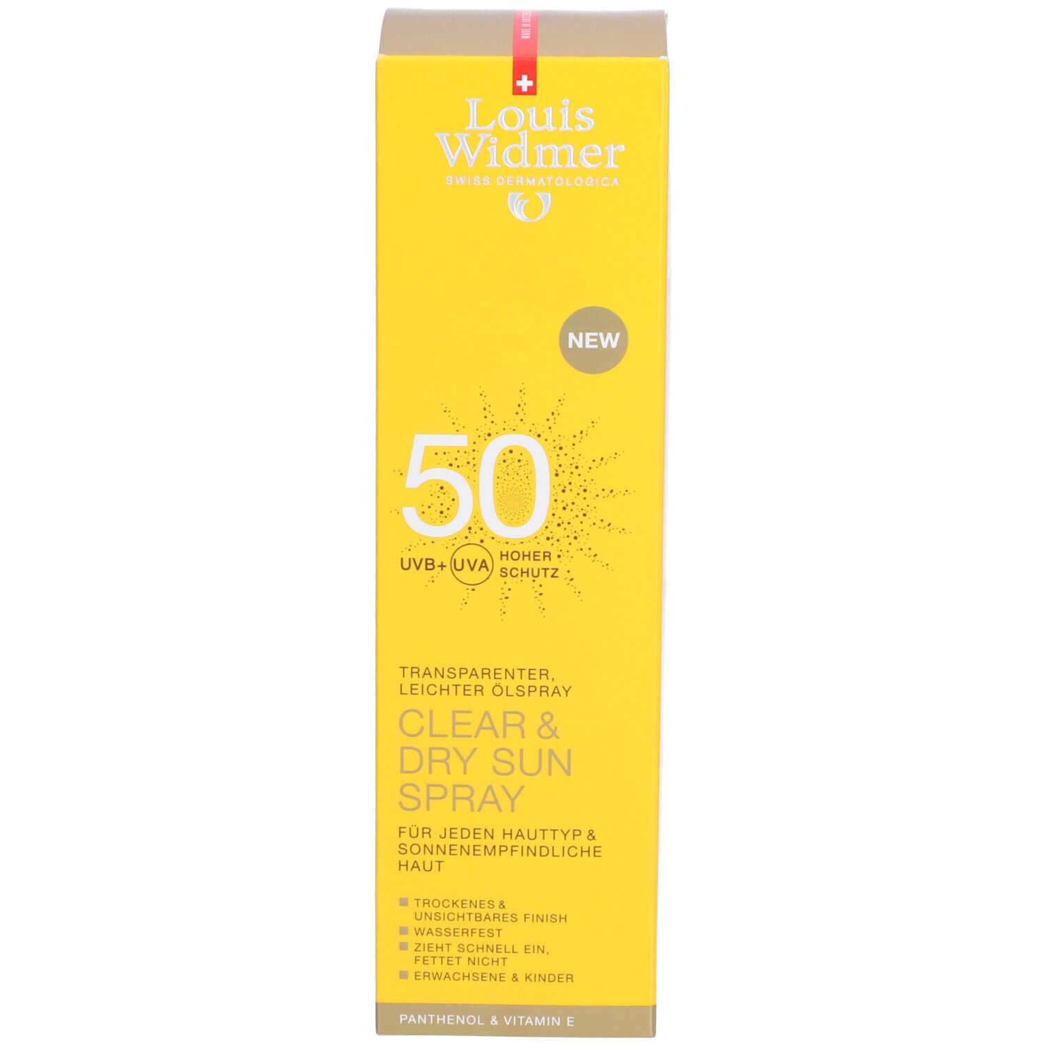 LOUIS WIDMER Clear & Dry Spray d'huile transparent & Léger Solaire SPF 50