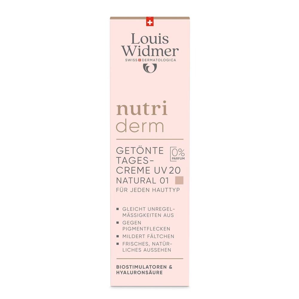 Louis Widmer nutriderm Getönte Tagescreme UV 20 – Natural 01 ohne Parfüm