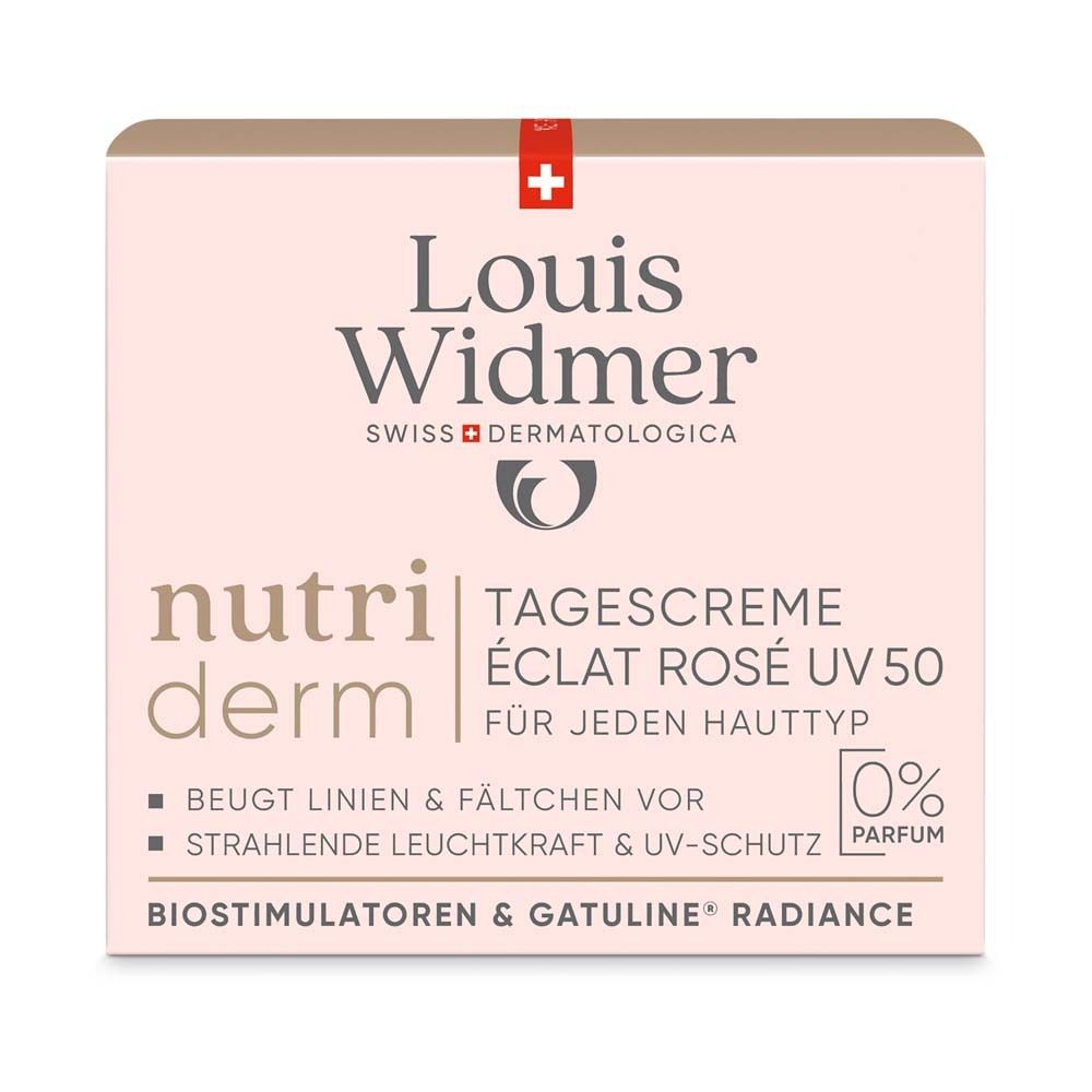 Louis Widmer nutriderm Crème de jour Éclat Rosé UV 50 sans parfum