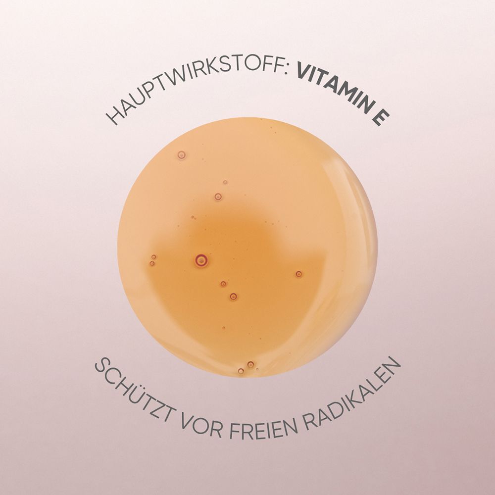 Goutte de vitamine E, ingrédient actif de la Louis Widmer hydraderm Émulsion de jour UV 30.