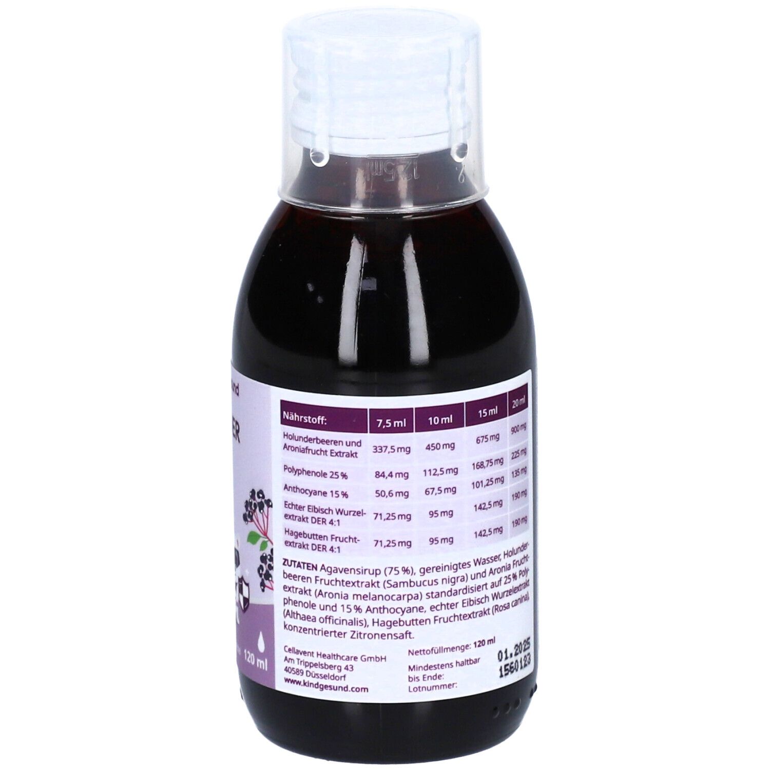 KINDGESUND® Ours hollandais - Sirop de sureau et d'aronia pour enfants