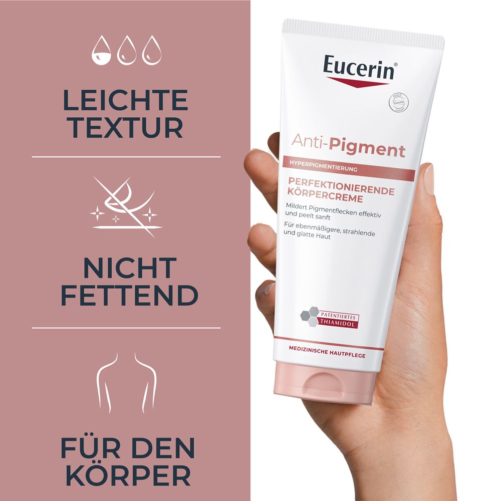 Eucerin Anti-Pigment Körpercreme: Leichte, nicht fettende Textur für den Körper.