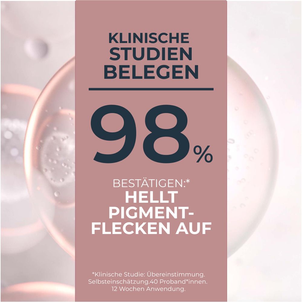 Klinische Studien belegen: 98% bestätigen hellere Pigmentflecken mit Eucerin Anti-Pigment.