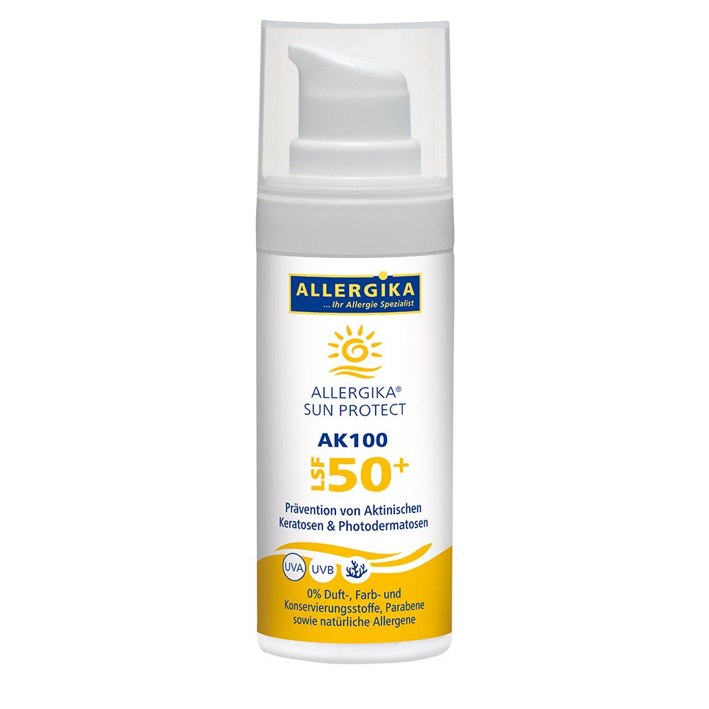 ALLERGIKA® SUN PROTECT AK 100 SPF 50+ - Extrem-Sonnenschutz (LSF>100) bei Hautkrebs (Aktinischen Keratosen), Photodermatosen oder nach Laserbehandlungen