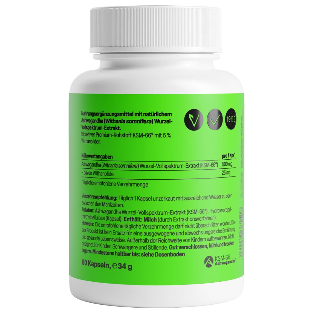 ZeinPharma® Ashwagandha Extrakt 500 mg