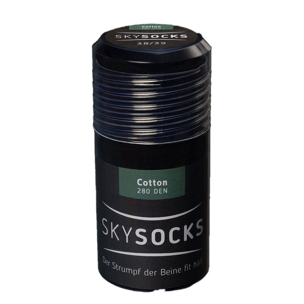 SKYSOCKS Coton AD Mis-bas de soutien 38/39 Noir