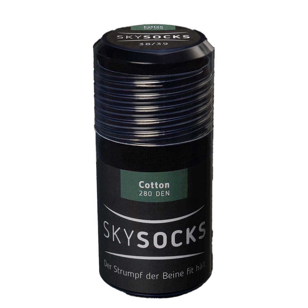 SKYSOCKS Coton AD Mis-bas de soutien 42/43 Noir