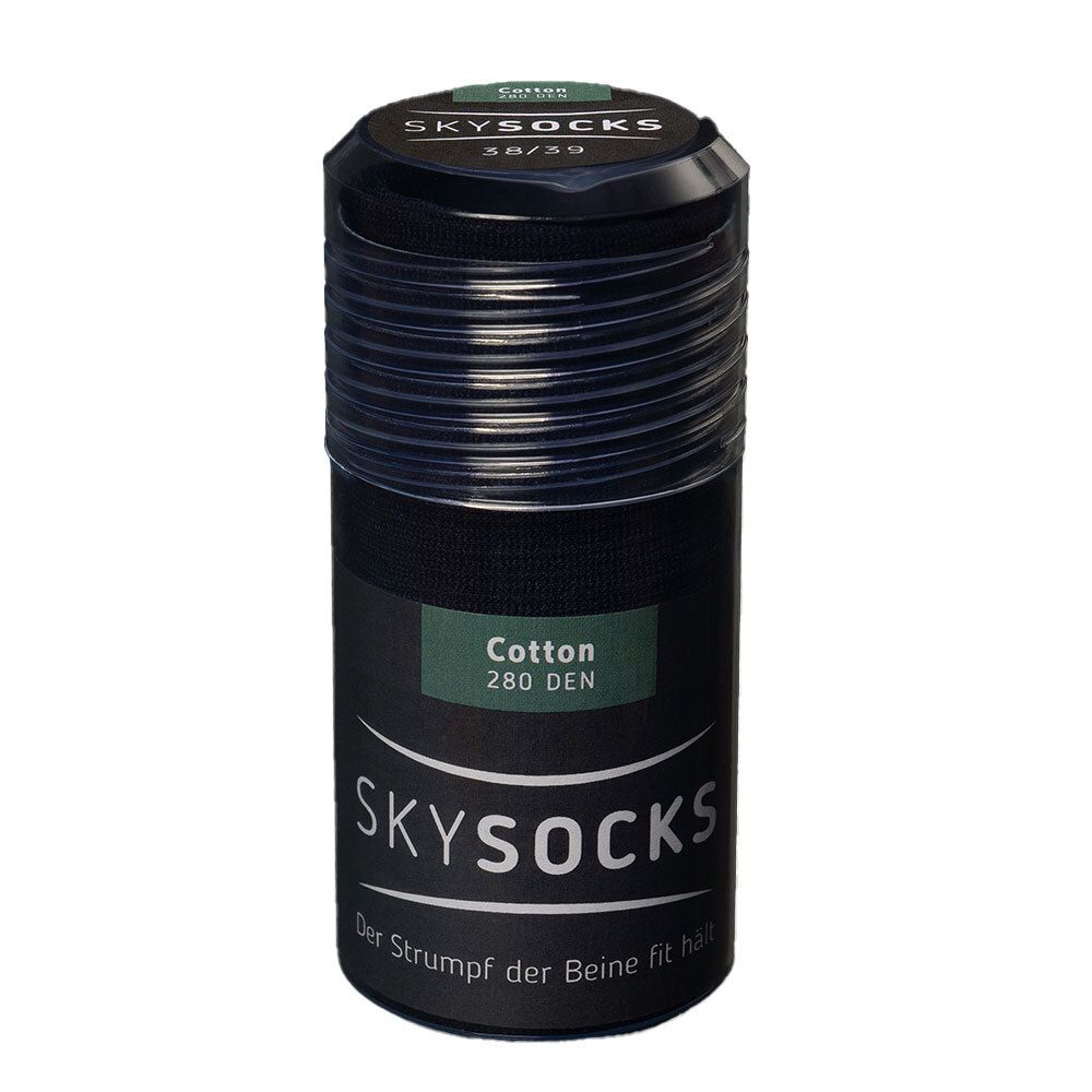 SKYSOCKS Coton AD Mis-bas de soutien 40/41 Noir