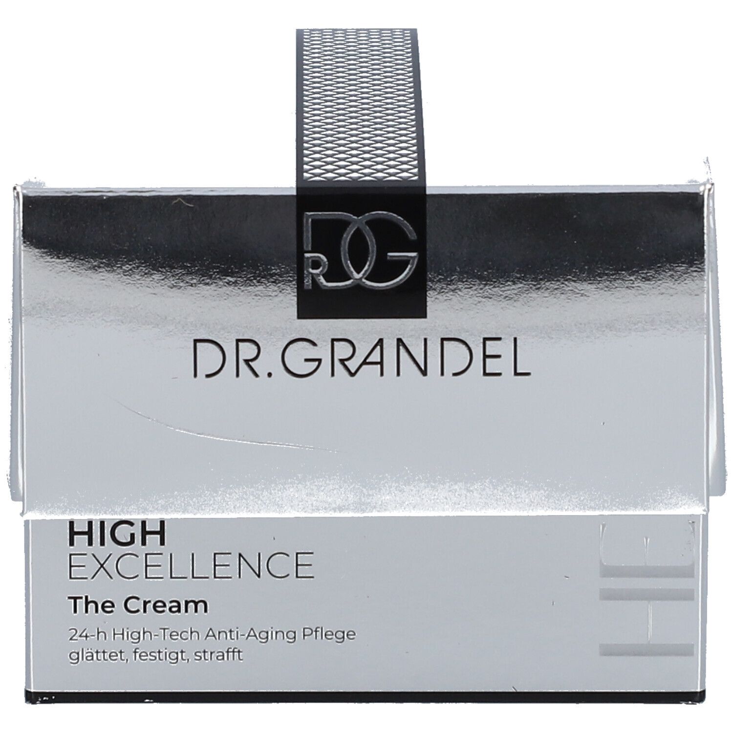 Schachtel mit "DR. GRANDEL HIGH EXCELLENCE The Cream". Logo und Produktnamen sind sichtbar.