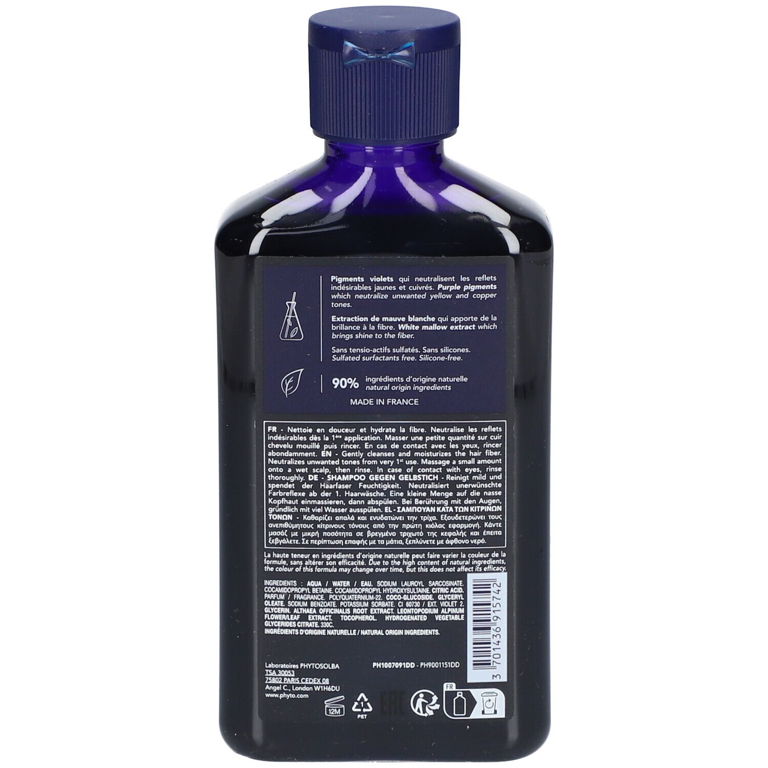 PHYTO Shampooing Violet Déjaunissant