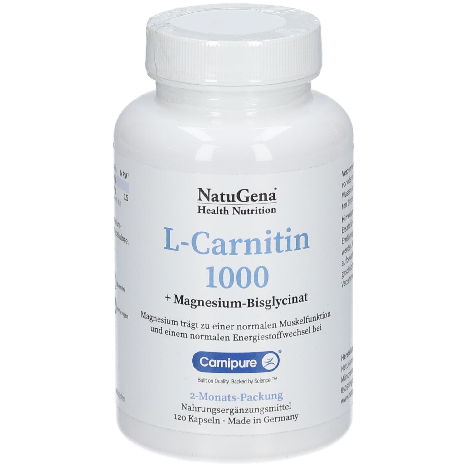 L-CARNITIN 1000 Carnipure+Magnesium vegan Kapseln