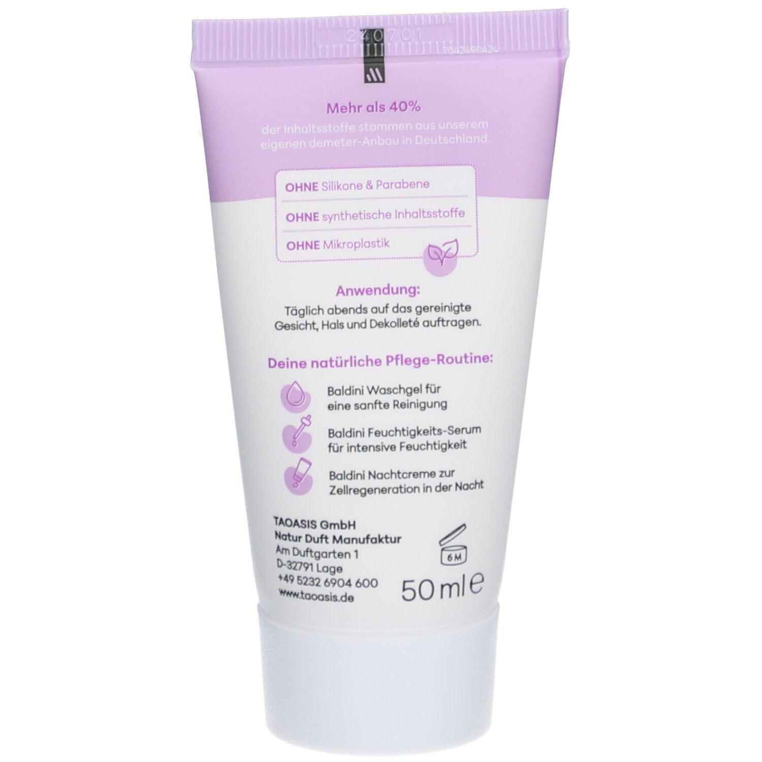 TAOASIS Baldini - Crème de nuit riche