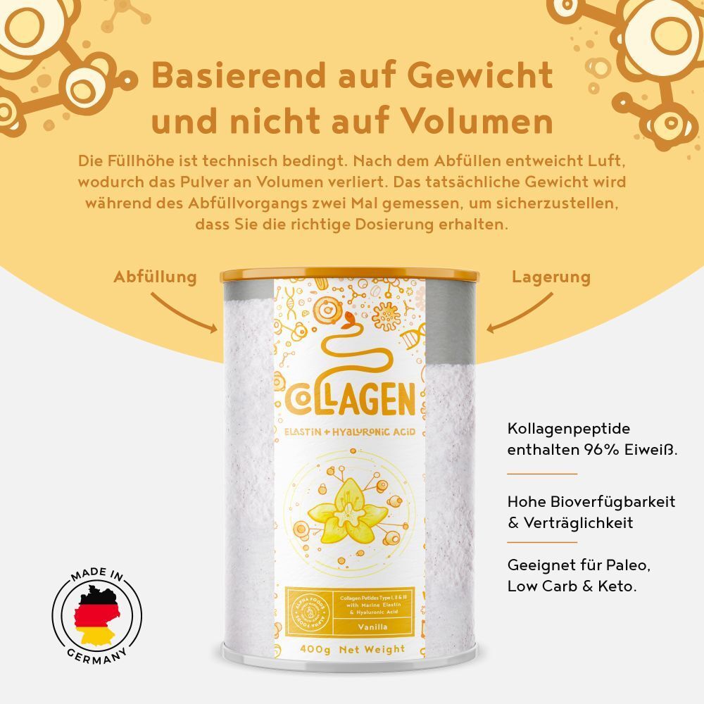 ALPHA FOODS Kollagen Elastin+ Hyaluronsäure Vanille