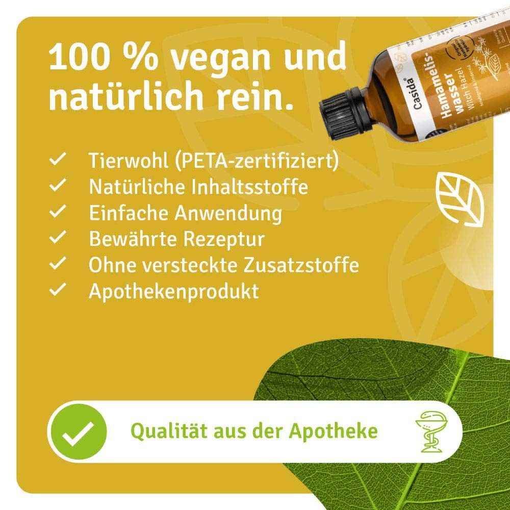 Fond jaune avec texte : 100% vegan et naturellement pur. Certification PETA, produit pharmaceutique, utilisation facile.
