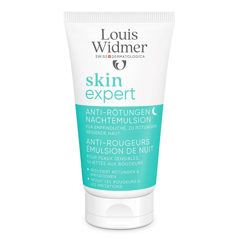 Tube Louis Widmer skin expert Anti-Rougeurs Émulsion de Nuit