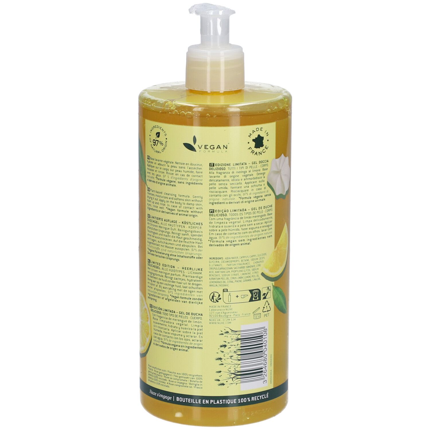 NUXE Gelée de douche gourmande - Citron meringué
