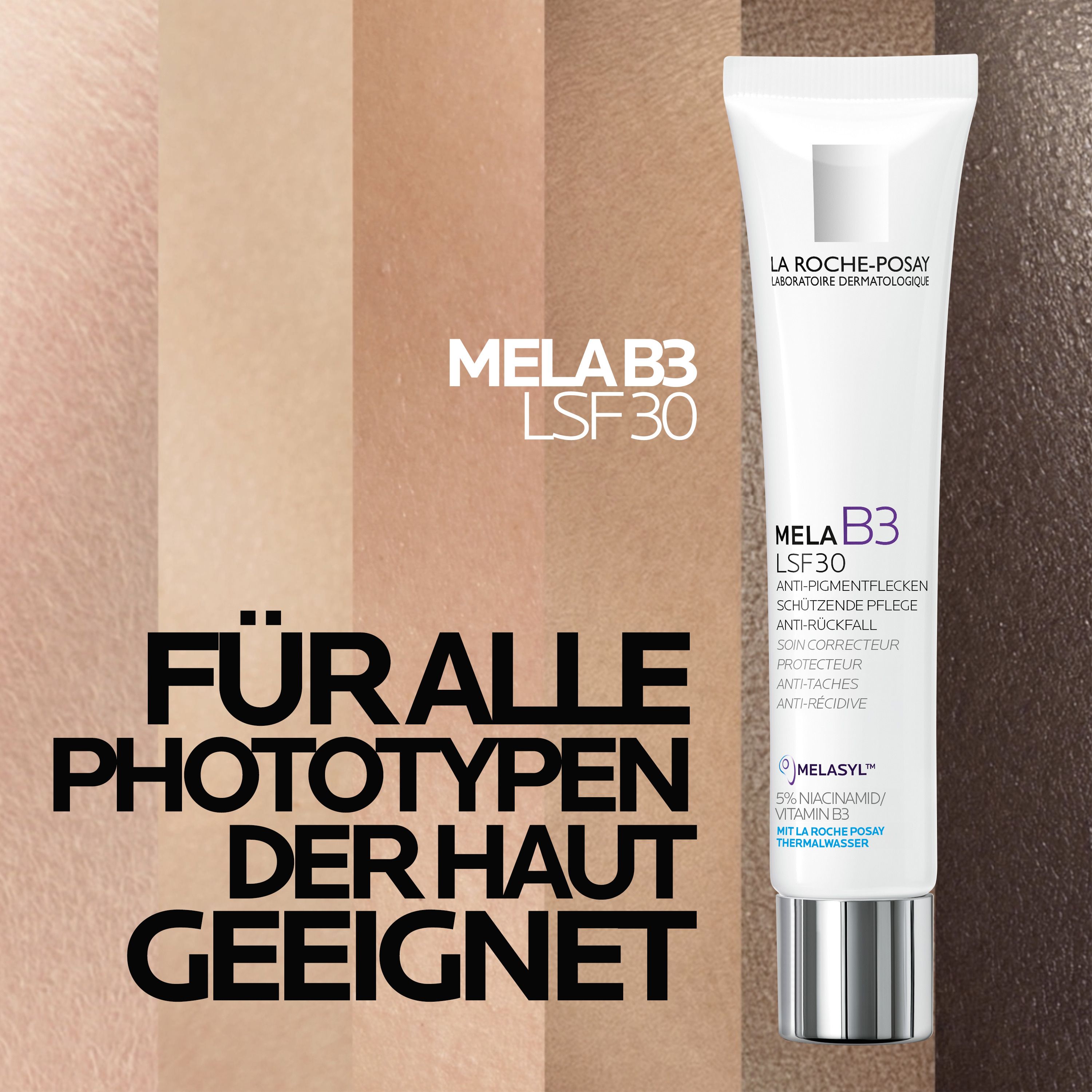 La Roche Posay Mela B3 Creme LSF 30: Tagescreme gegen Pigmentflecken mit LSF 30, Melasyl & Niacinamid