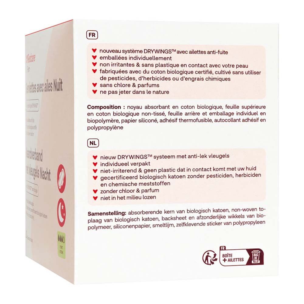Redcare Fem Binden mit Flügeln Nacht