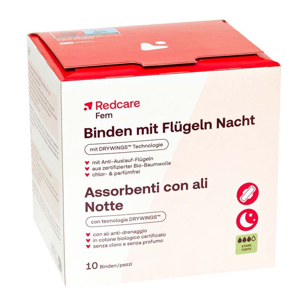 Redcare Fem Binden mit Flügeln Nacht