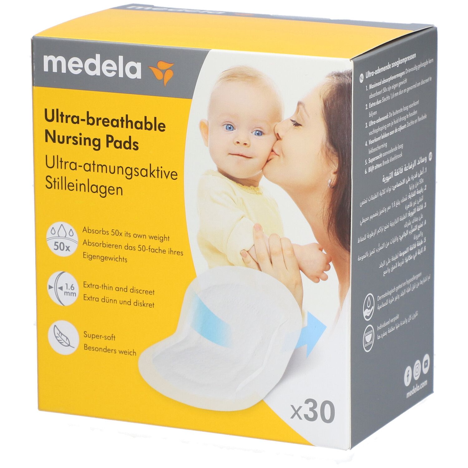 MEDELA Coussinets d'allaitement jetables ultra-respirants