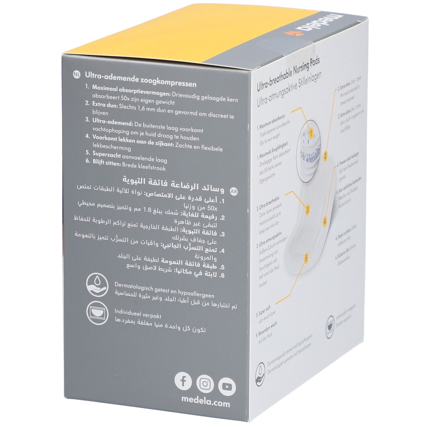 MEDELA Coussinets d'allaitement jetables ultra-respirants