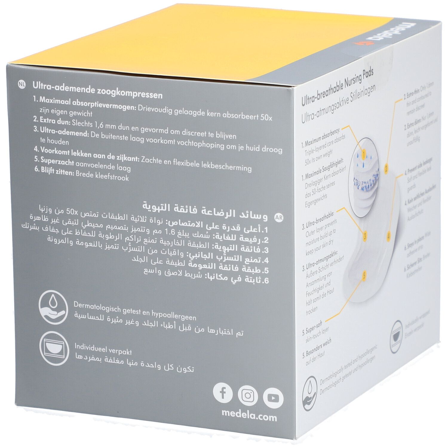 MEDELA Coussinets d'allaitement jetables ultra-respirants