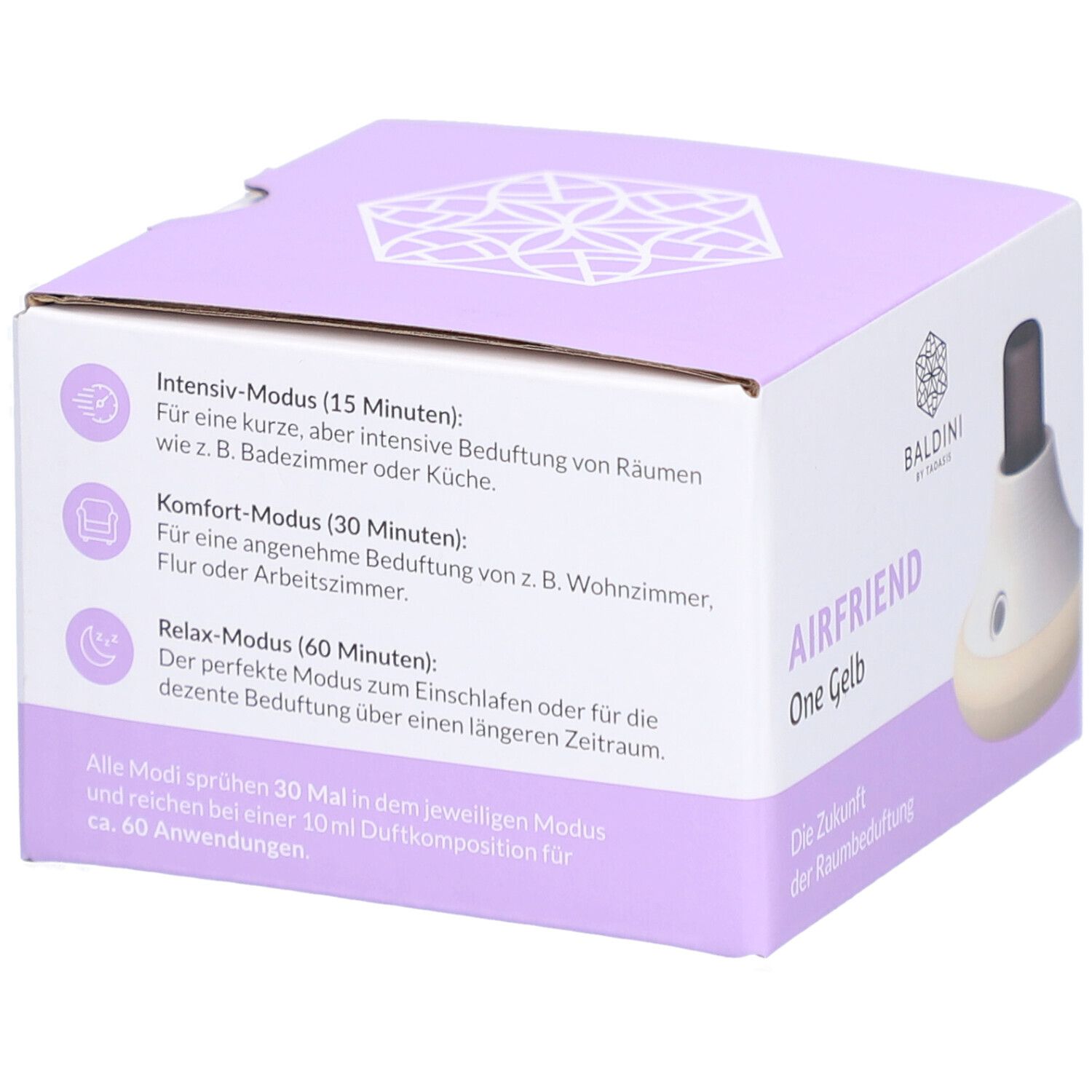 Baldini® AirFriend One Gelb – Mobiler Aroma-Diffusor ohne Wasser