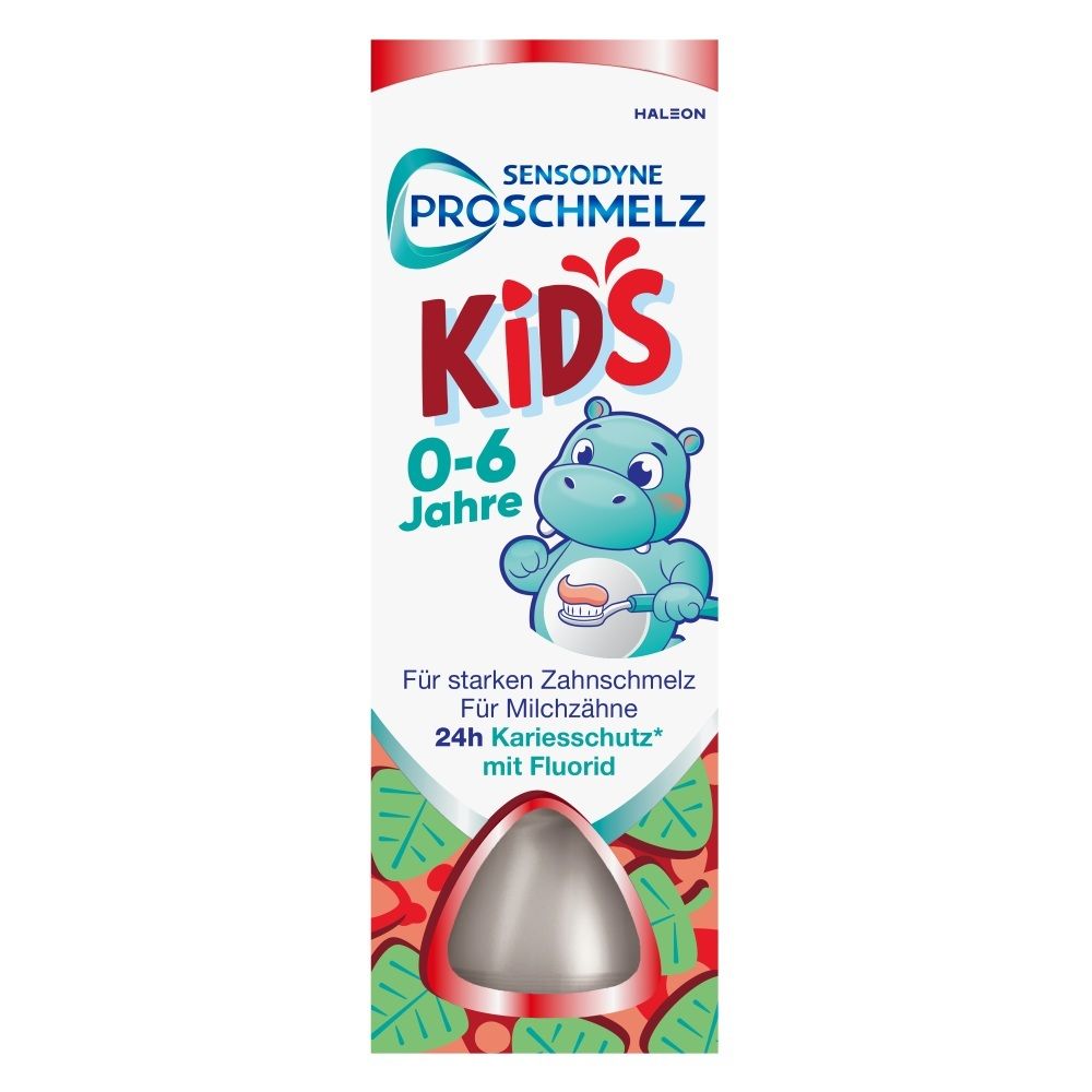 Sensodyne ProSchmelz Kids Zahnpasta 0-6 Jahre mit Fluorid. Für starken Zahnschmelz und Milchzähne.