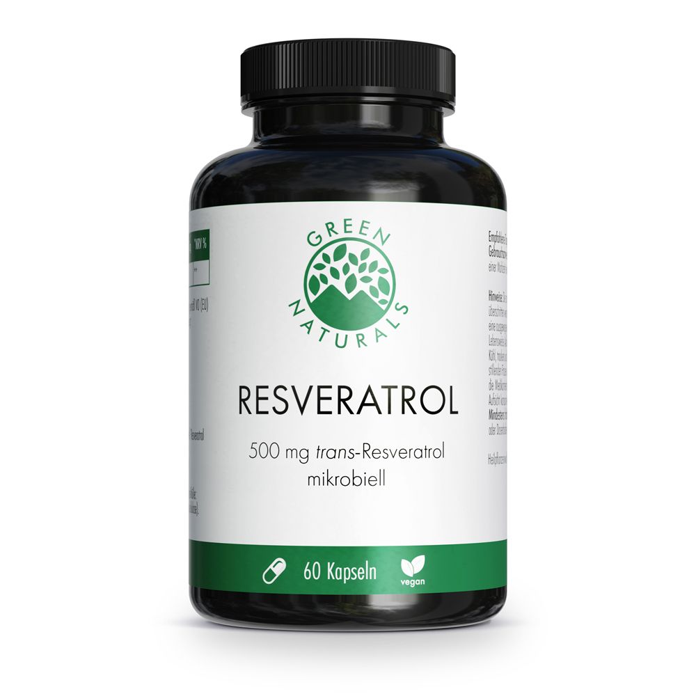 Gélules Trans-Resvératrol Green Naturals, 500 mg, 60 gélules.