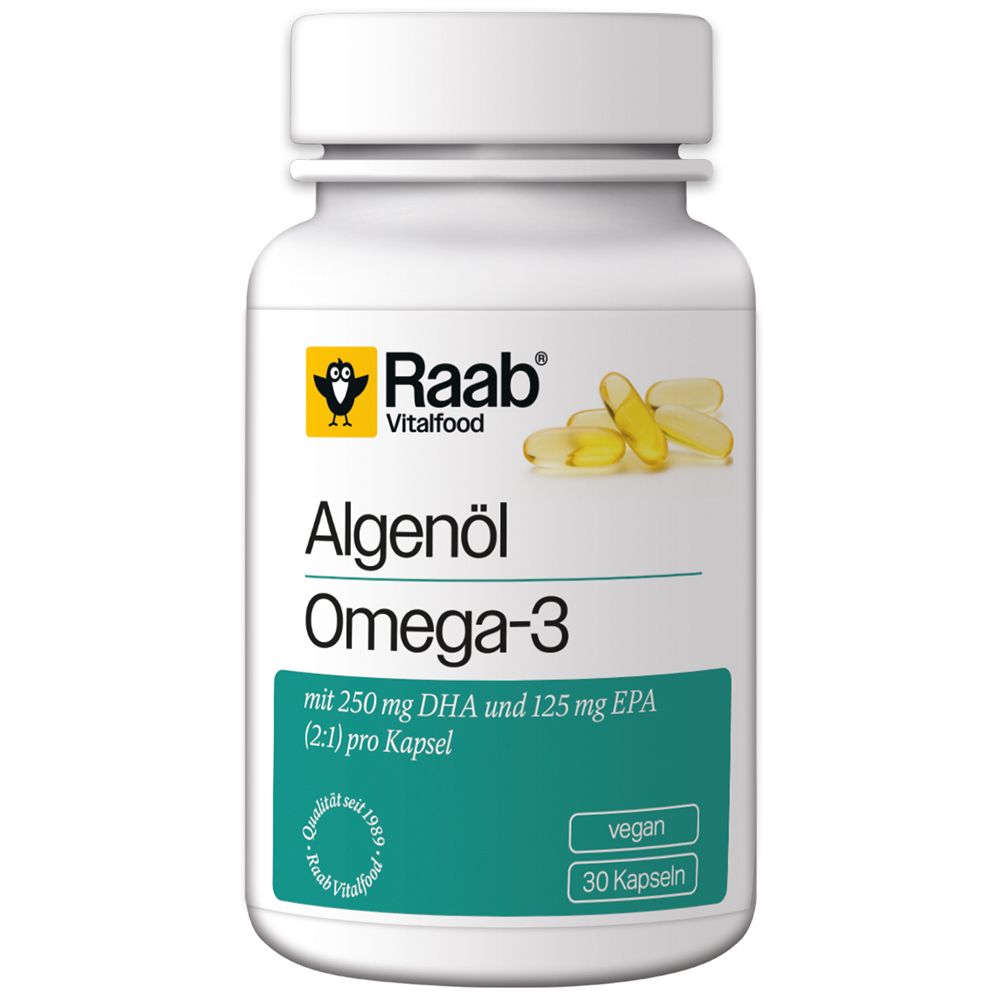 Raab Vitalfood® Omega-3 aus Algenöl Kapseln